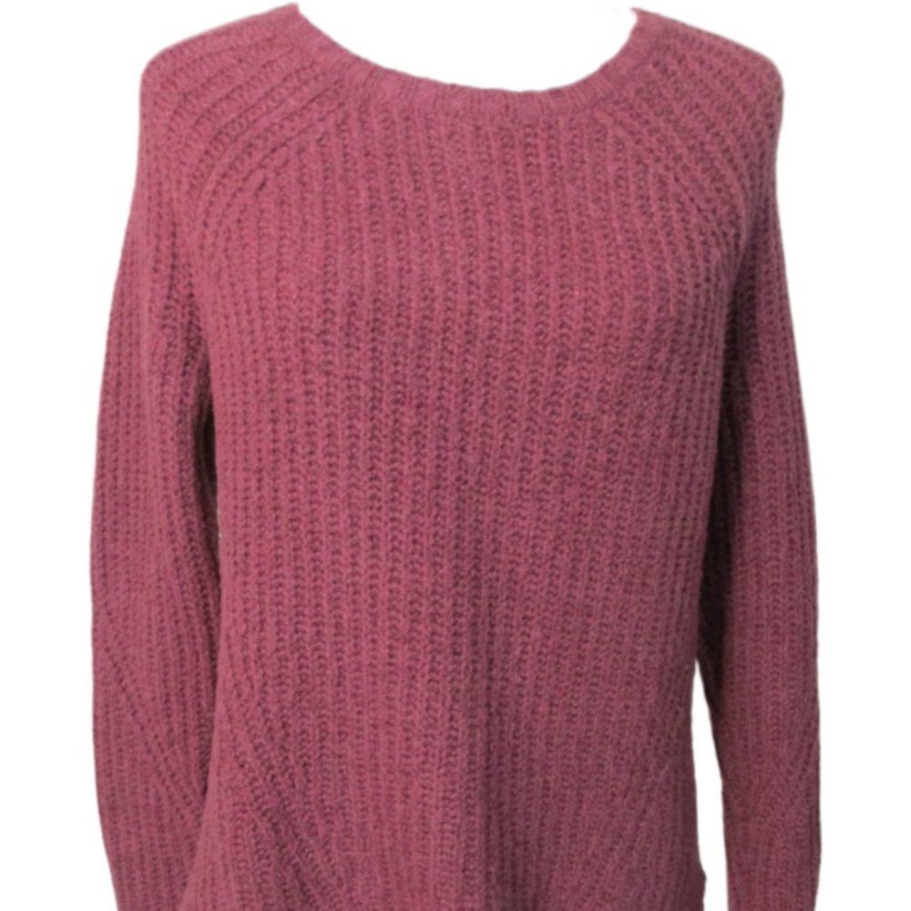 American Eagle Outfitters Ahh-mazingly Soft Berry Chunky Knit Sweater Size S
